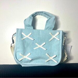 Light Blue Mini canvas tote